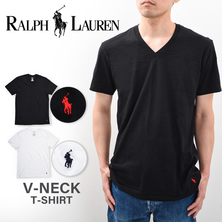 ラルフローレン Tシャツ メンズ Vネック 半袖 ワンポイント 無地 綿100% 黒 白 ロゴ 刺繍 ブランド POLO RALPH LAUREN  RL66 : vf-rl-rl66 : BELL - 通販 - Yahoo!ショッピング