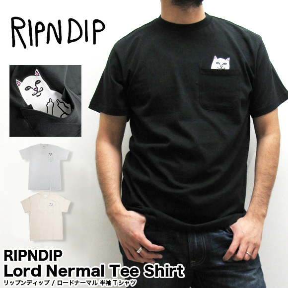 RIPNDIP LORD NERMAL ポケット Tシャツ 半袖 Grey 送料込み Lord Nermal Pocket Tee 3-Pack – RIPNDIP