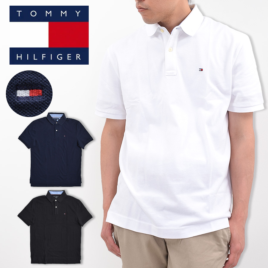 トミーヒルフィガー ポロシャツ メンズ 半袖 TOMMY HILFIGER 大きいサイズ ワンポイント ロゴ クラシックフィット