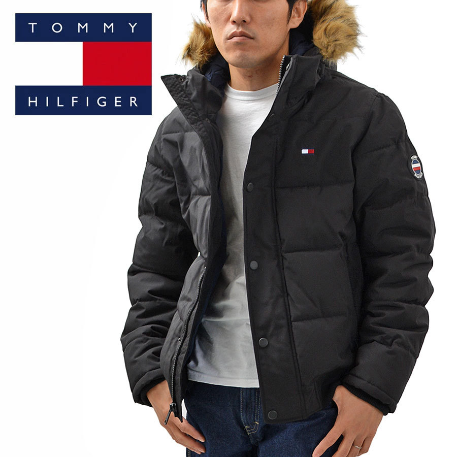 TOMMY HILFIGER トミーヒルフィガー ダウンジャケット 159AP863 BLACK 中綿ジャケット USAモデル 大きいサイズ