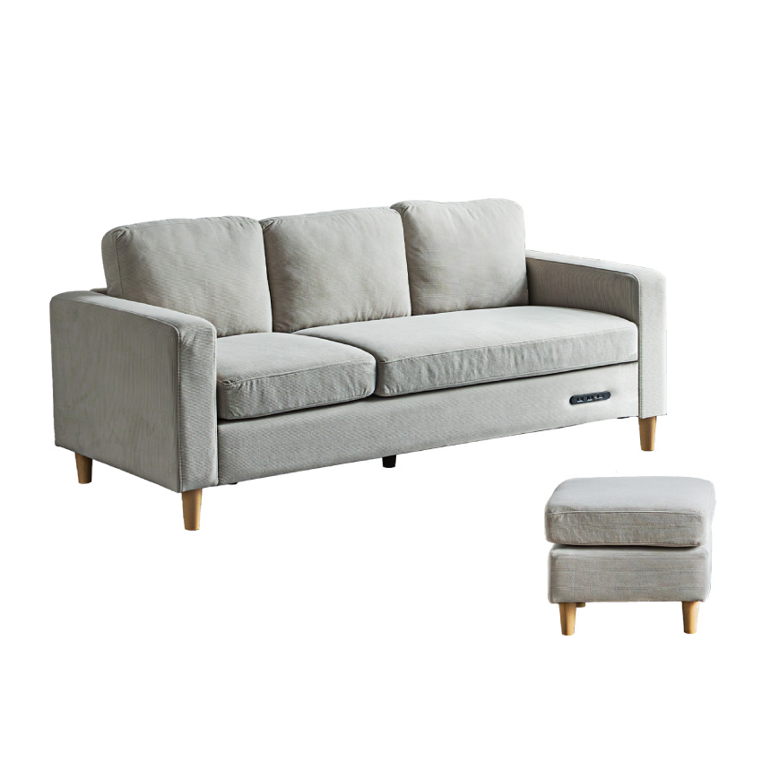 【値下げ歓迎】【特注生地】【美品】IDEE ソファ グレー　2人掛け　3人掛け ソファー 2人掛け ローソファー 3人掛け コーデュロイ生地 カウチ