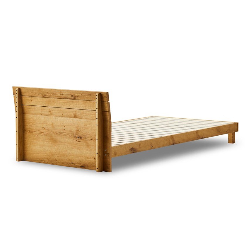 ベッド ダブルサイズ おしゃれ ベッドフレーム 天然木 ナラ材 すのこ