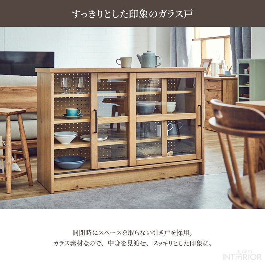 専用　木製キャビネット　幅120センチ サイドボード[幅120] キャビネット 収納棚 木製 3段 オープン