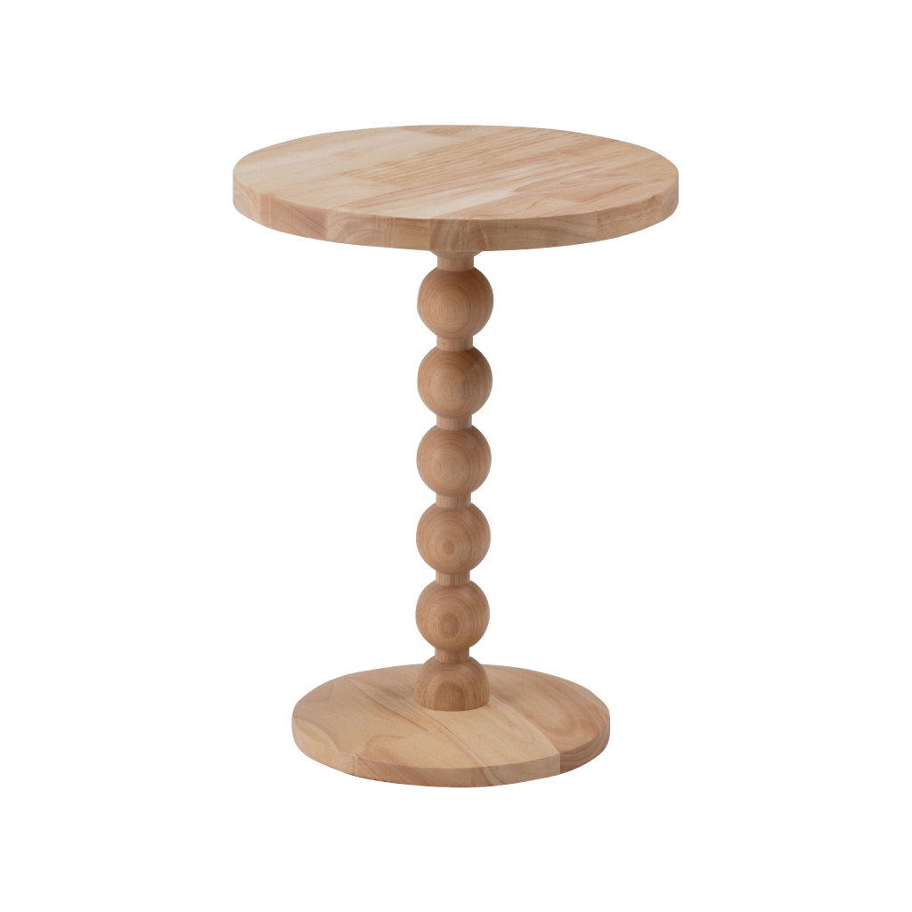 テーブル サイドテーブル 35 幅35 ラウンド型 サイド ベッドサイドテーブル リビング パイン材 天然木 ナチュラル GB-INTE-1139 | ブランド登録なし | 01