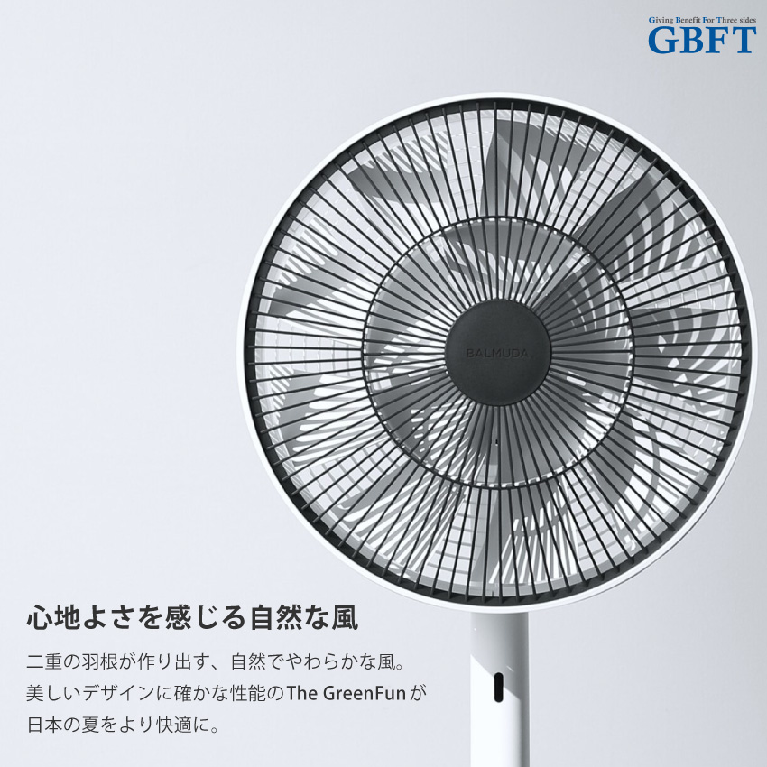 扇風機 The GreenFan ホワイト×グレー EGF-1800-WG 正規品 日本製 EGF 