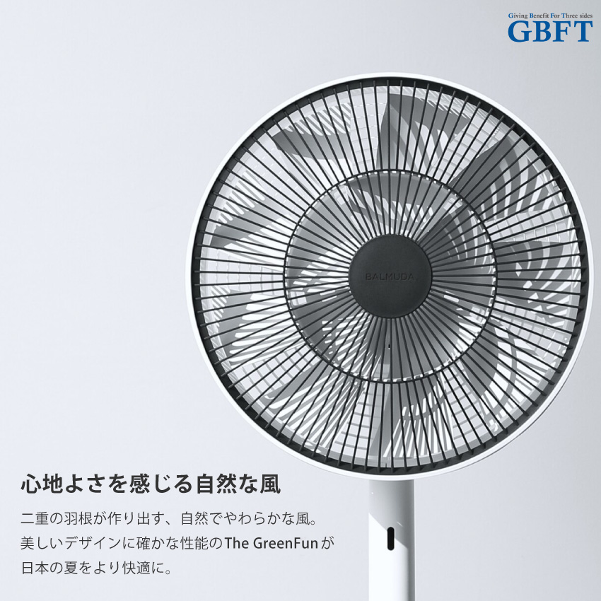 BALMUDA GreenFan 扇風機 EGF-1700 ホワイト&ブラック BALMUDA バルミューダ 扇風機 The GreenFan グリーンファン DC