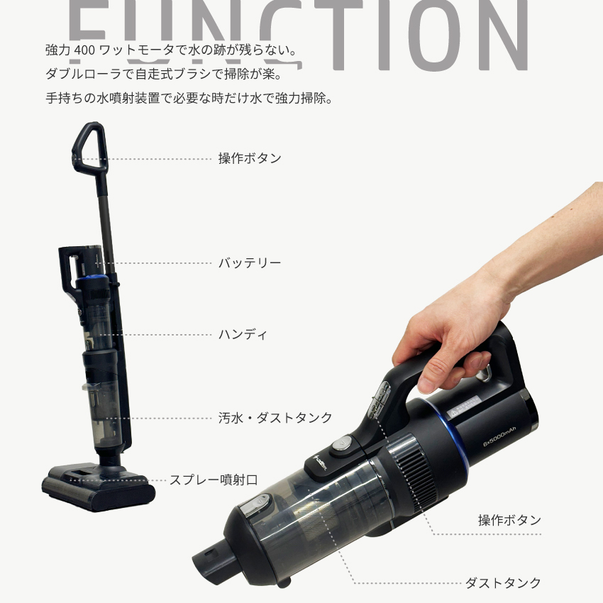 LOOZER（ルーザー） 掃除機 VACUUM CLEANER スティック ハンディ 水