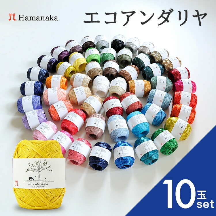 10玉セット 毛糸 Hamanaka ハマナカ エコアンダリヤ 編み物 手編み