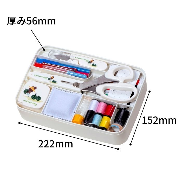 ソーイングセット 裁縫道具 くまのがっこう うす型タイプ ミササ 1821