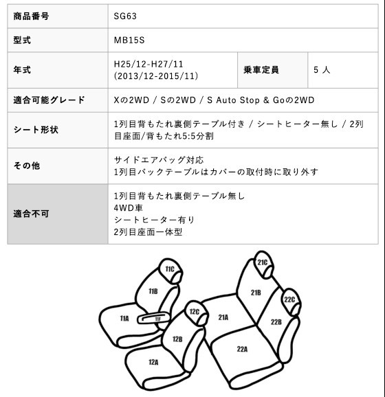 SG63【デリカ D:2 MB15S】H25/11-H27/12 レガリア ダイアモンド