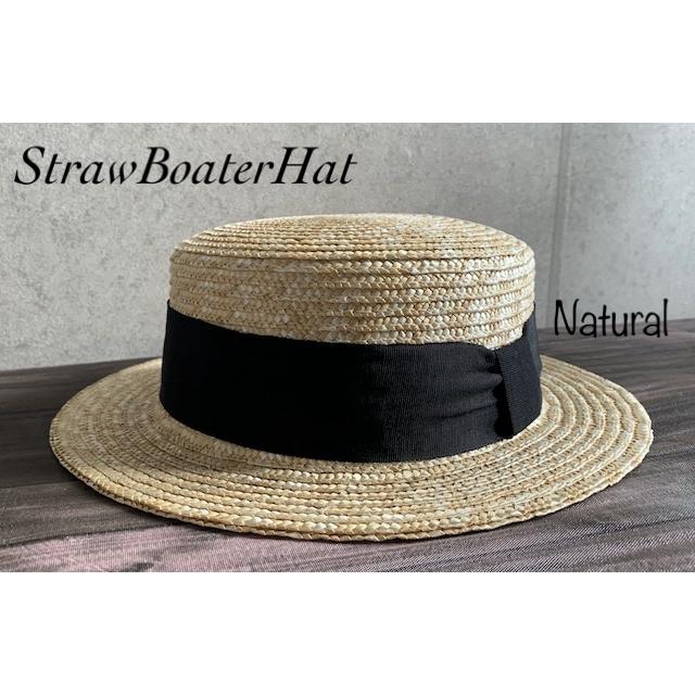 2色展開 帽子 カンカン帽 麦わら ストローハット 幅広 リボン 天然素材 春 夏 ストロー ハット 定番 サイズ調整 日よけ 【店内商品2点以上ご購入で送料無料】 |  | 01