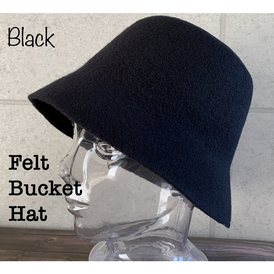 帽子 フェルト バケットハット ウール100% バケット バケハ トレンド