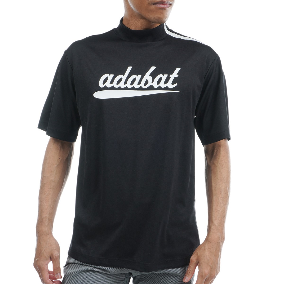 アダバット adabat ロゴ モックネック半袖シャツ : 0000699020 : GDO 