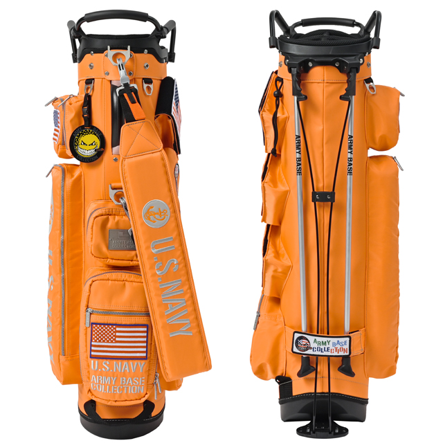 アーミーベース U.S. NAVY スタンドキャディバッグ オレンジ 新品 アーミーベース U.S. NAVY スタンドキャディバッグ オレンジ 新品 楽天