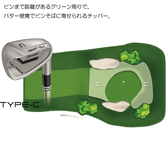【送料無料】【日本正規品】クリーブランド Cleveland スマートソール SMART SOLE FULL-FACE TYPE-C  メンズ KBS Hi-Rev MAX105スチールシャフト | Cleveland Golf | 01