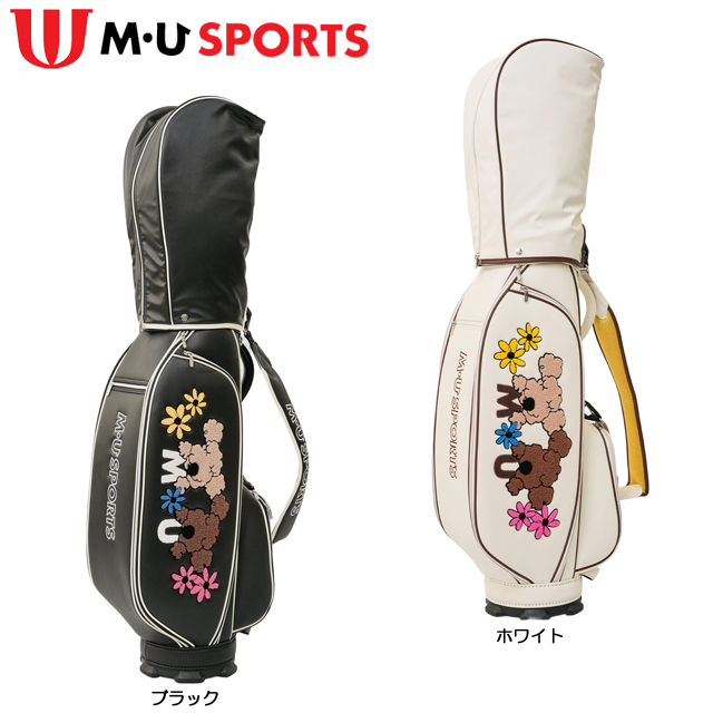 M・U SPORTS 25年秋冬新作 サガラ刺繍キャディバッグ ブラック M・U SPORTS 25年秋冬新作 サガラ刺繍キャディバッグ ブラック MU