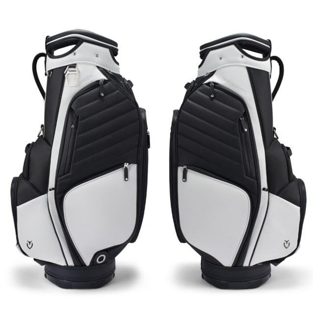 VESSEL APX 2.0ブラックキャディバッグ フルジッパー式 ベゼル ゴルフ カート キャディバッグ APX 2.0 ブラック ホワイト