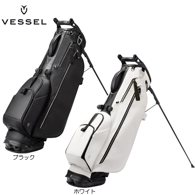 Vessel キャディバッグ ホワイト/ブラックLux Cart JP 9型