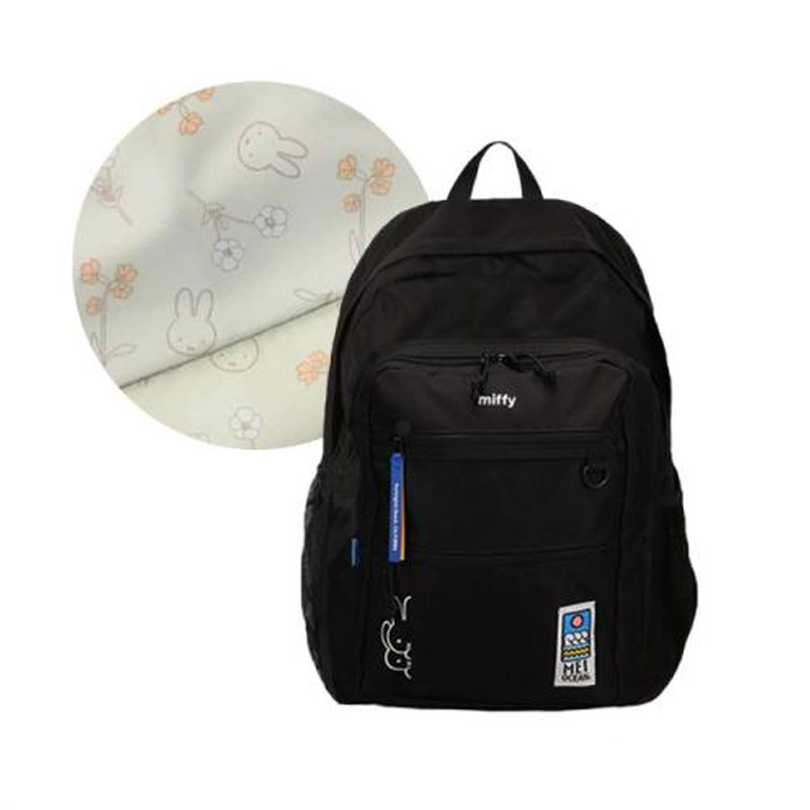 未使用-MEI OCEAN ミッフィー コラボ リュック ブラック MEI OCEAN（メイオーシャン） デイバック リュック ミッフィーコラボ