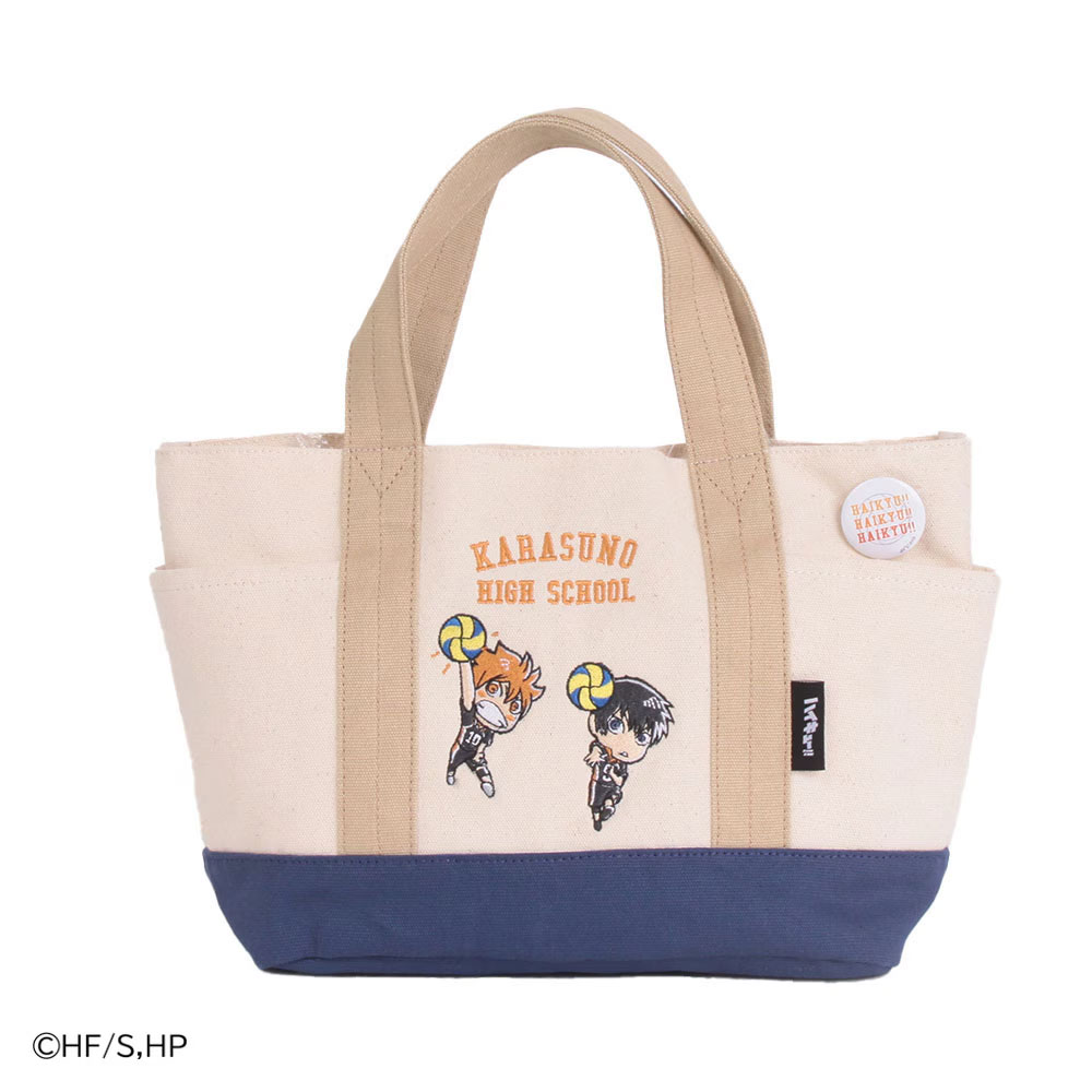 オ*ジ様 キャラクターキーホルダー＆缶バッジセット　ミニトートバッグ4カットステ OUTDOOR PRODUCTS（アウトドアプロダクツ） ハイキュー!!×OUTDOOR