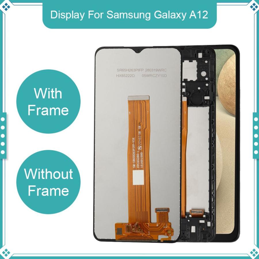 6.5" Samsung ギャラクシー A12 A125F 表示 LCD タッチ画面 計数化装置アセンブリ取り替え 修理部品 Ori LCD スク