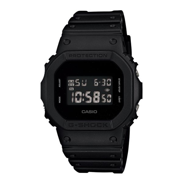 あすつく CASIO メンズ 腕時計 ORIGIN g−shock DW-5600BB-1 ミリタリカラー ソリッドカラーズ マッドブラックレッド クロスバンド｜geestore｜02