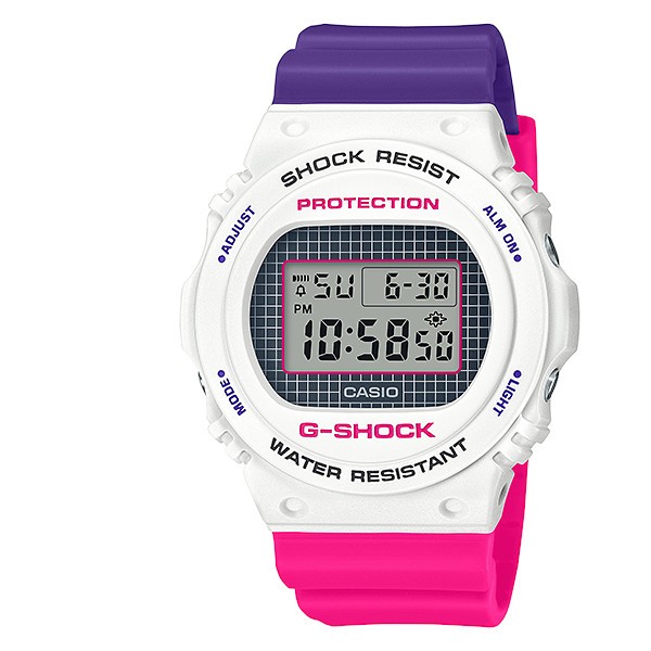 【送料無料】G-SHOCK ジーショック 腕時計 並行輸入品 メンズ men's レディース Ladies デジタル DW-5700THB-7  ホワイト ピンク パープル