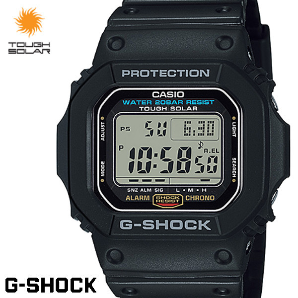 カシオ CASIO G-SHOCK Gショック ジーショック 腕時計 メンズ G-5600E-1 タフソーラー 黒 ブラック