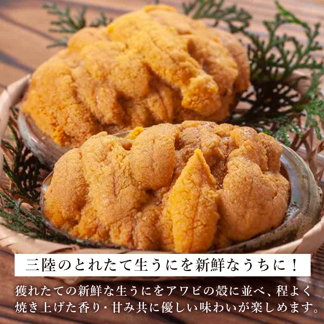 無添加 いわて三陸 焼きウニ 新鮮なうにだけを厳選して手づくりで蒸し焼きにしました 高級あわびの貝盛り 無添加 いわて三陸 焼きウニ 新鮮なうにだけを厳選して手づくりで蒸し焼きにしました 高級あわびの貝盛り