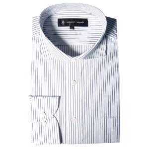（長袖）簡単ケア シャツ 柄物 ホリゾンタルカラー shirts（S,M,L,LL）