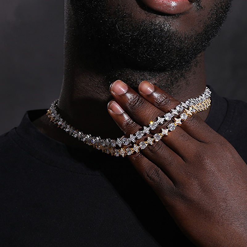 モアサナイト　テニスネックレス モアサナイト テニスネックレス 3mm幅 50cm レディース ダイヤモンド