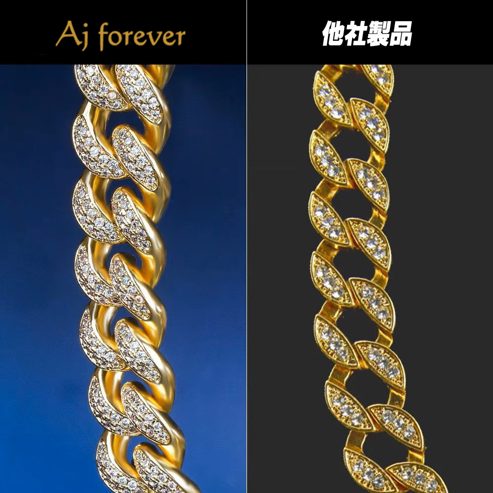 マイアミキューバン 喜平 ネックレス 幅18mm 長さ50cm 5A最高クラス
