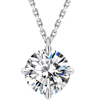 モアサナイト ネックレス レディース 0.5ct 一粒 シンプル