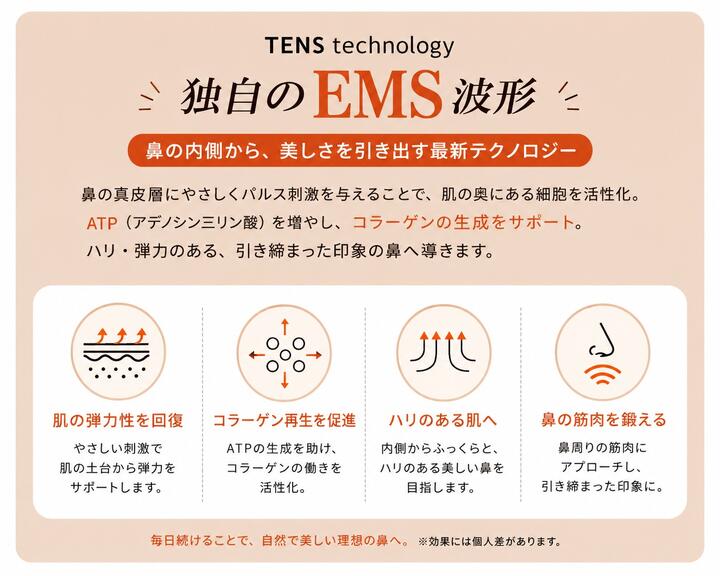 鼻 美顔器 EMS ノーズクリップ 鼻 ems...の詳細画像2