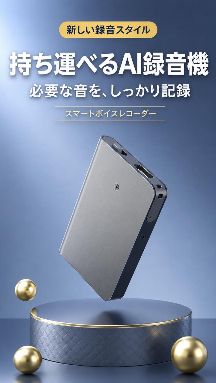 AIボイスレコーダー 小型 録音機 文字起こし 要約 マインドマップ