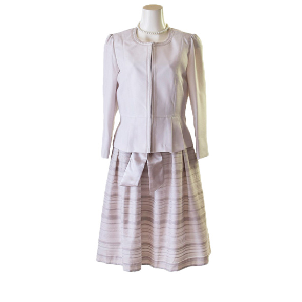 セレモニースーツ 9号 11号 13号 着回し 七分袖 ノーカラージャケット