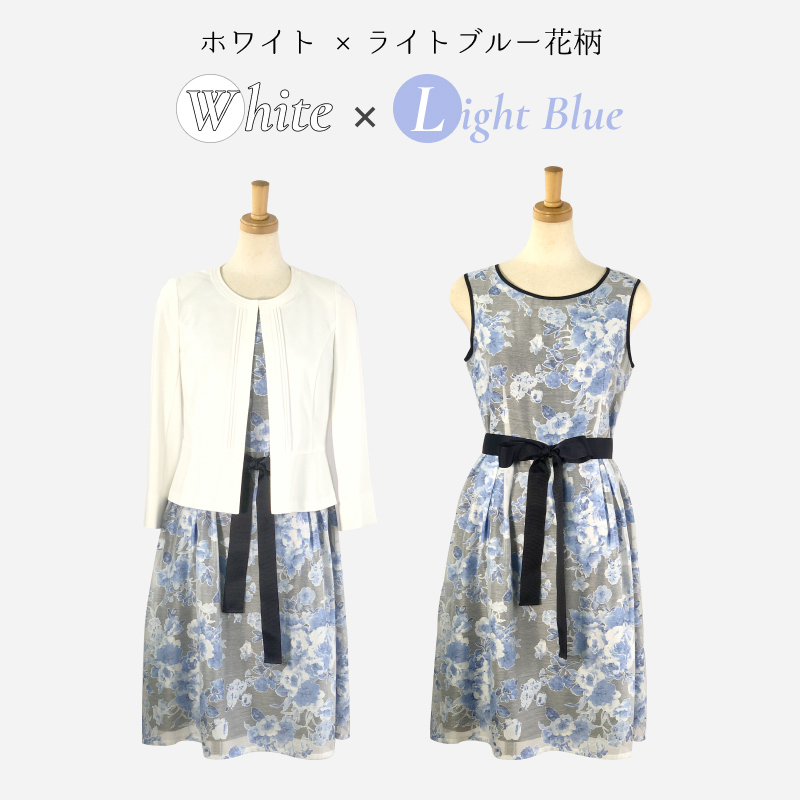 セレモニー ワンピース スーツ 涼しい 七分袖 ジャケット 花柄 ワンピース 9号 11号 13号 15号 フォーマル 結婚式 サマースーツ 夏スーツ ウォッシャブル |  | 08