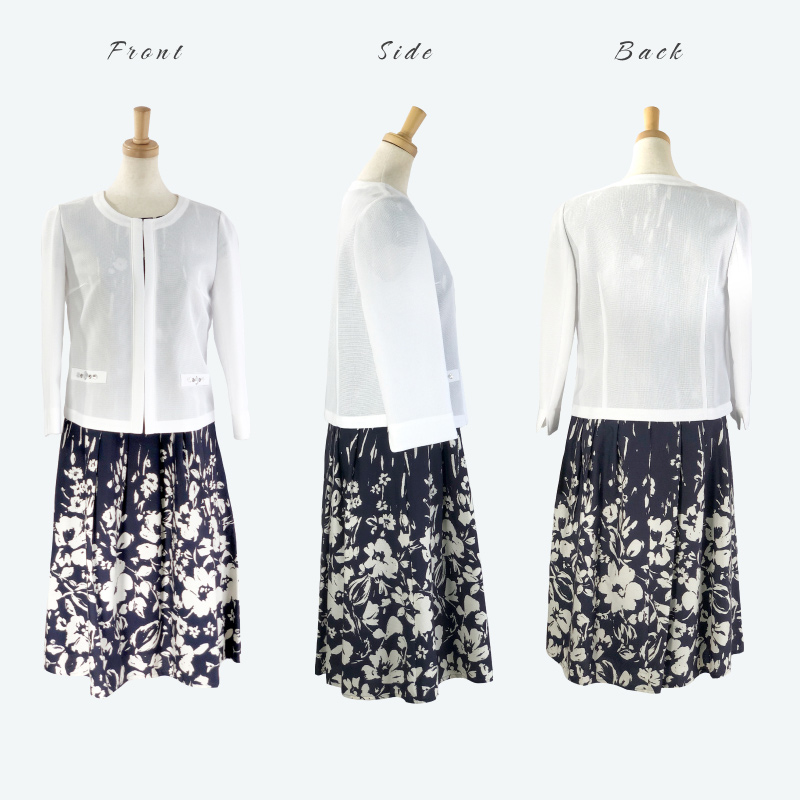 セレモニー スーツ レディース セットアップ 2点セット 涼しい 七分袖