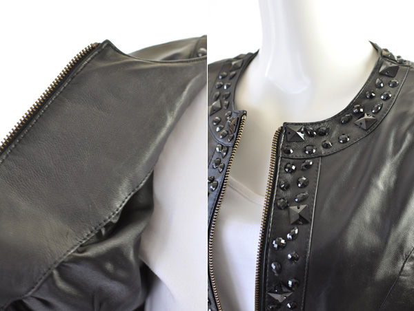 wjk リブ付き シープレザー 羊革 レザー ジャケット SHEEP Leather Biker Jacket