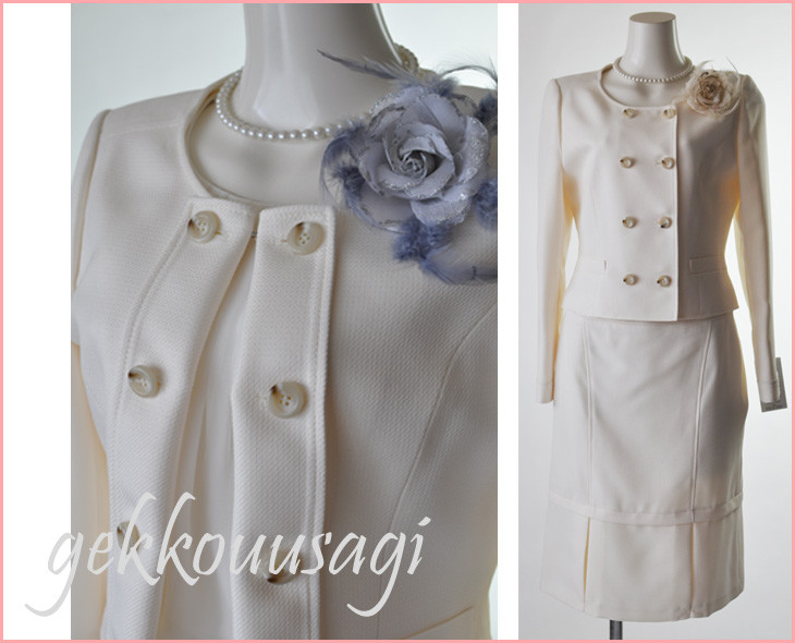 柔らかな光沢感のある着こなし2wayジャケット＆前2つプリーツスカート