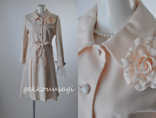 【売り尽くし】レディース セレモニースーツ 春色 ピンク 9号/11号 清楚なワンピーススーツ コサージュ付き 入園式 入学式 同窓会 女子会 服装 結婚式 (AM6/SB2F3) 1839007 レディース セレモニースーツ 春色 ピンク 9号/11号 清楚なワンピース