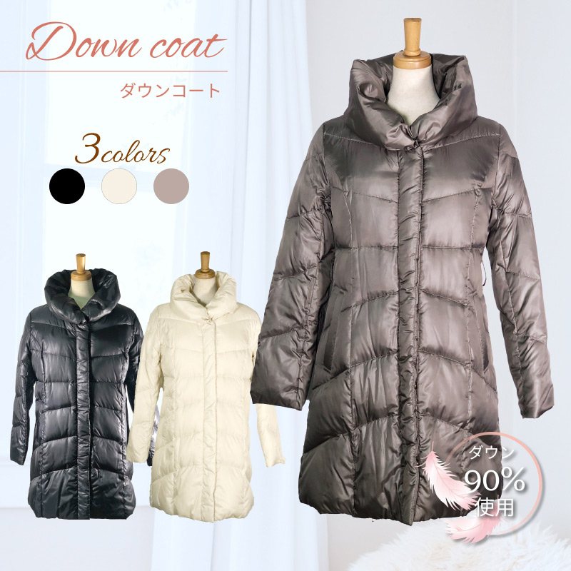 ダウン コート 羽毛 ジャケット レディース アウター ダウン90