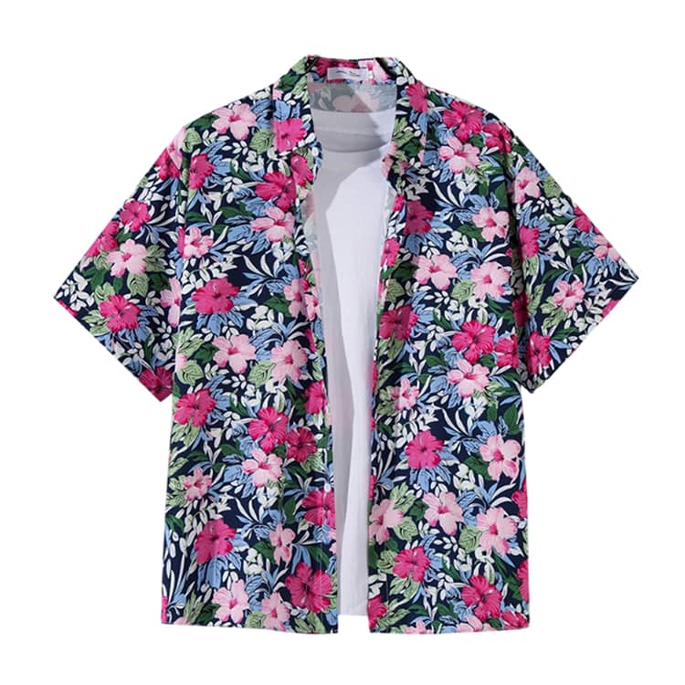 花柄シャツ 夏 キレイめ メンズ 半袖 シャツ ボタニカル トップス