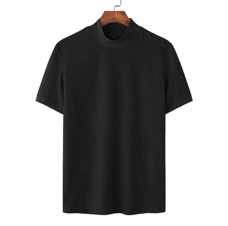 モックネック ゴルフ 半袖 サマーニット メンズ セーター Tシャツ セミ