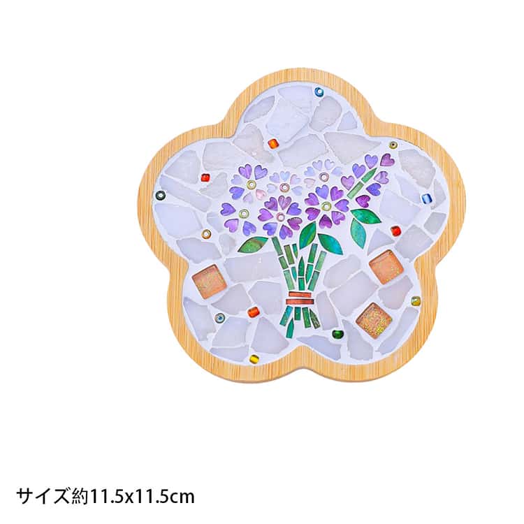 モザイクタイル コースター キット DIY 手作り 材料 ガラス 木製 竹製
