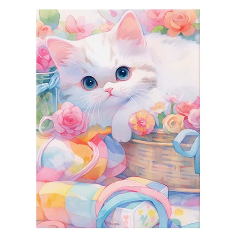 50×40cm 5D ダイヤモンドアート キット フル 刺繍キット 30×40cm 猫