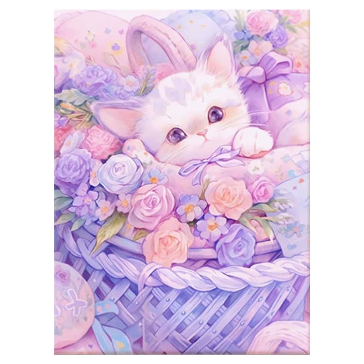 50×40cm 5D ダイヤモンドアート キット フル 刺繍キット 30×40cm 猫
