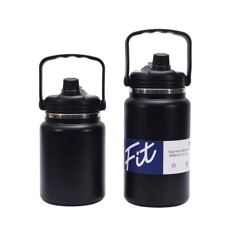 4L ストロー付き 水筒 2L 大容量 直飲み 304ステンレス マグ スポーツ