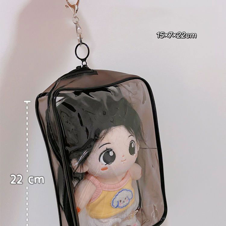 送料無料 ぬいぐるみポーチ 20cm 推し活 ぬいぐるみバッグ ビニール