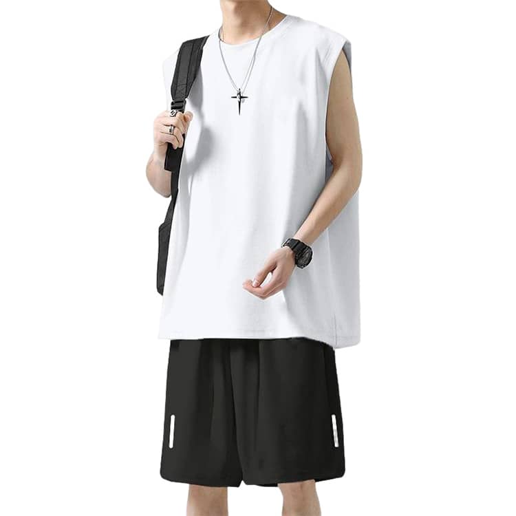 ノースリーブ ショートパンツ セットアップ メンズ タンクトップ 袖